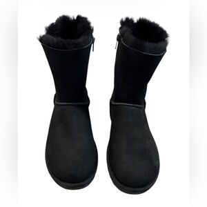 Women's Black Faux Lined Boots